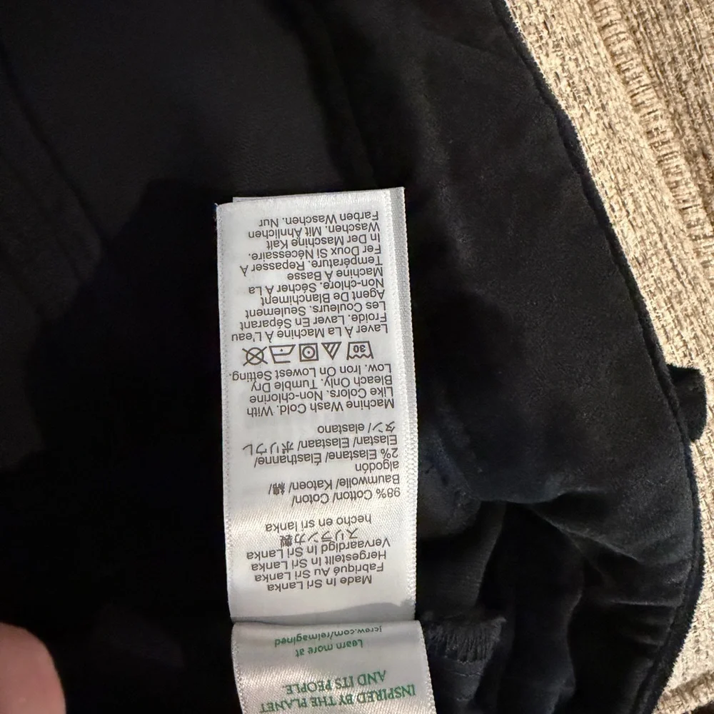 J.Crew Kallie Velvet Pants Black 10P Petite Dress Pants Holiday Party - Picture 6 of 8